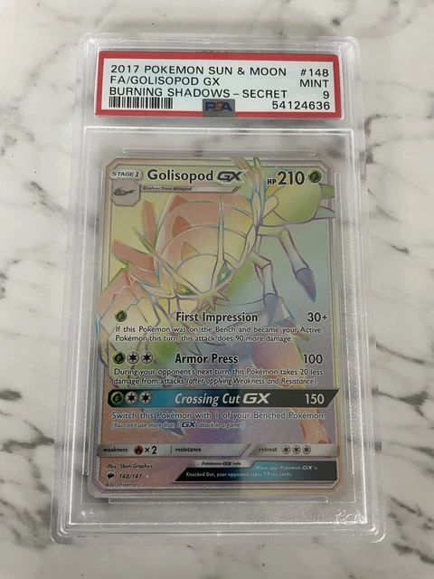 Golisopod GX Full Art Secret Rare Burning Shadows Pokemon 2017 PSA 9