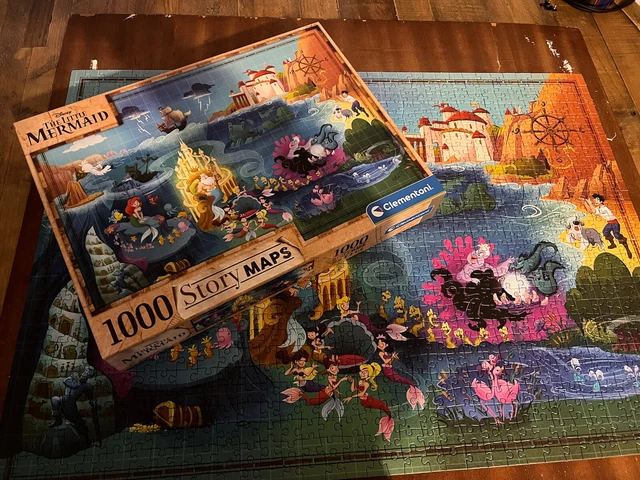 CLEMENTONI DISNEY STORY Maps The Little Mermaid 1000 piece jigsaw ...