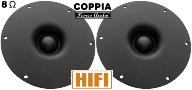 KH-180 Coppia Tweeter a Cupola Morbida Hi-Fi Diametro Flangia 12cm 8 Ohm 2x 180W