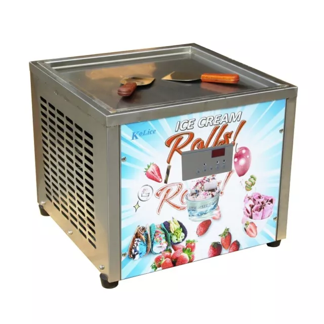 USA Tabletop 45x45cm (18"x18") single square pan fried ice cream machine 110V