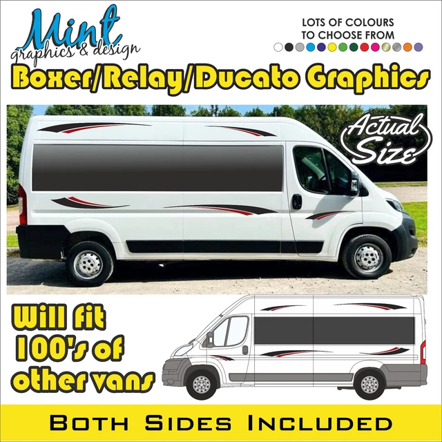 2m MOTORHOME GRAPHICS STICKERS STRIPES CAMPER VAN MOTORHOME FIAT PEUGEOT RELAY | UK