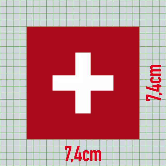 3 Autocollant 7cm Sticker Suisse Sui Ch Football Em WM National Drapeau Drapeau 2