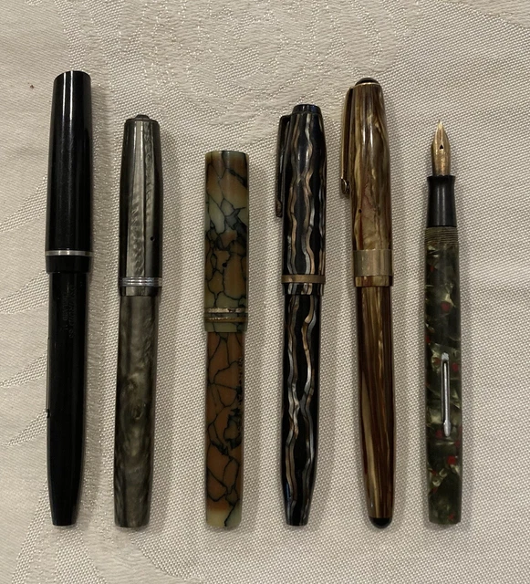 Vintage lot of 6 Fountain Pens