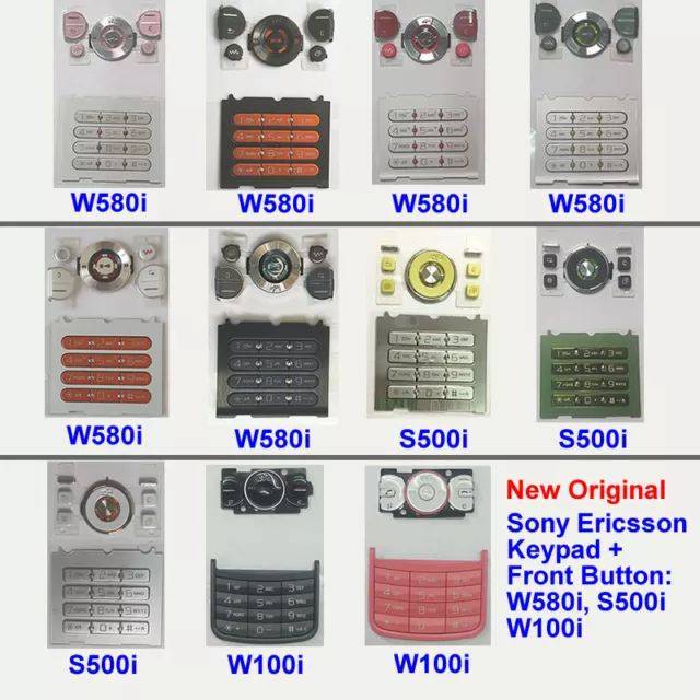 100% Genuine Original Sony Ericsson W580i, S500i, W100i  Keypad + Front Button