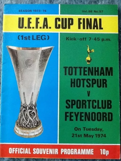 1974 UEFA Cup Final 1st leg - Tottenham Hotspur v Feyenoord 21May74