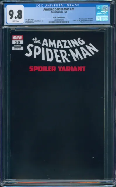 Amazing Spider-Man #26 CGC 9.8 Death of Ms. Marvel Kamala Khan Spoiler Var 2023