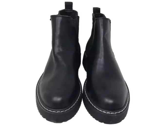 Madden Girl Women's Kween Black Comfort Pull On Chelsea Boots Size:8 91T 2