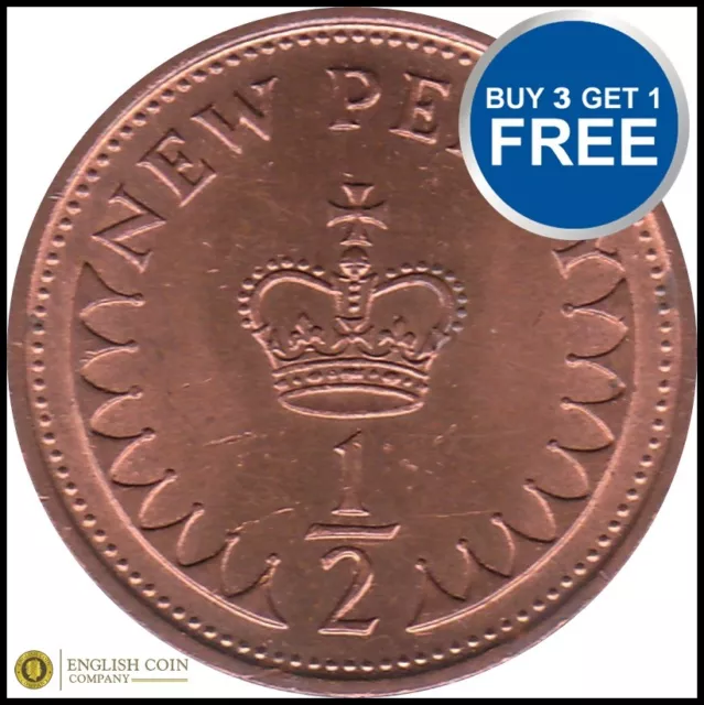 1971 to 1983 Elizabeth II DECIMAL HALF PENNY CHOOSE YOUR DATE