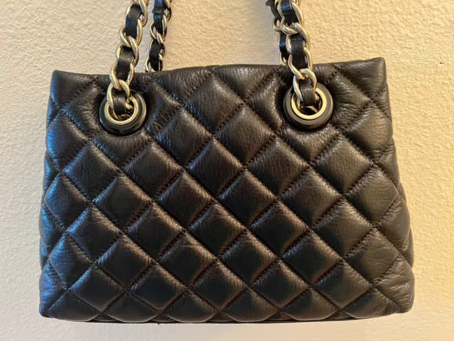 Kate Spade Gold Coast BLACK Maryanne Quilted Leather Chain Satchel Bag Handbag