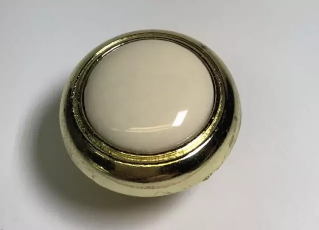 10 Amerock BP1921Bone Round Polished Brass Bone Ceramic Center Cabinet Knob Pull