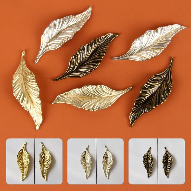 Leaf Cabinet Door Pull Handle Furniture Kitchen Cupboard Wardrobe Drawer Knobs