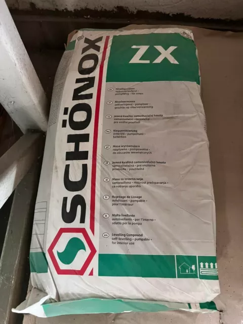 48x 25kg Schönox ZX selbstverlaufende Ausgleichmasse Nivelliermasse Fließestrich