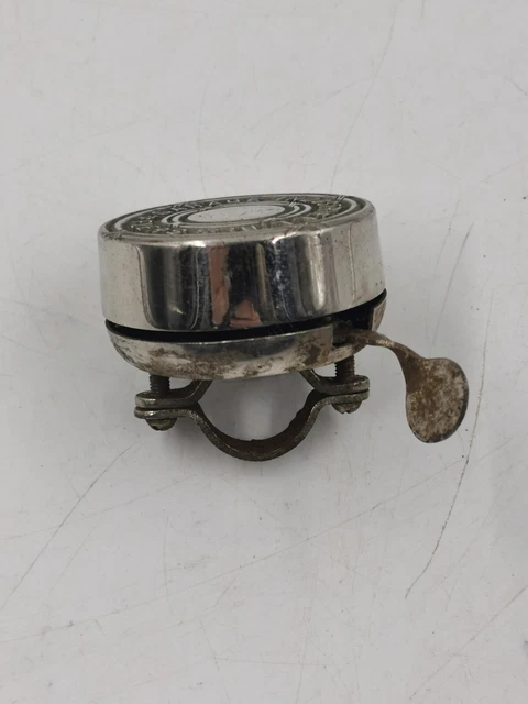 Ancienne Sonnette De Vélo Sur Socle Globe Terrestre, France, Argentée