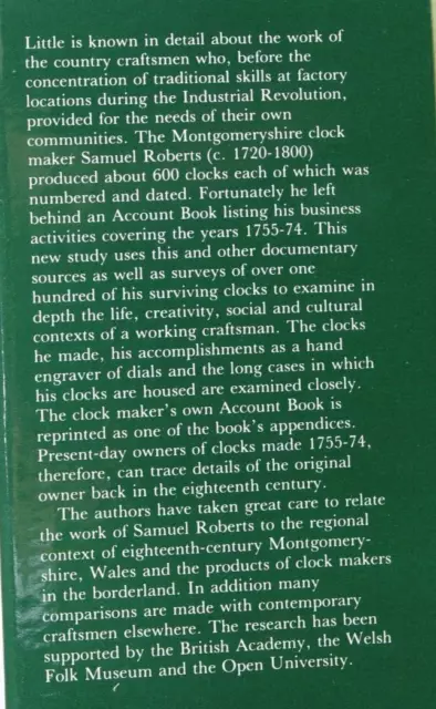 SAMUEL ROBERTS Antique 18th Century CLOCK MAKER: W T R Pryce First Edition H/B 3