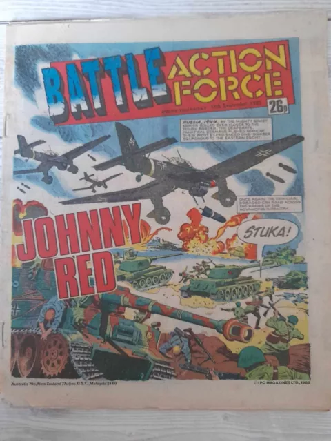 BATTLE ACTION FORCE Comic 13 September  1986 - CHARLEY'S WAR etc. FREE P+P