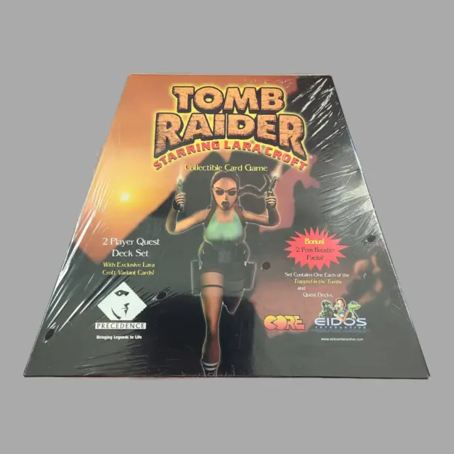 NEW 1999 Lara Croft “Tomb Raider” Collectible Card Game 2 Player Quest Deck Set