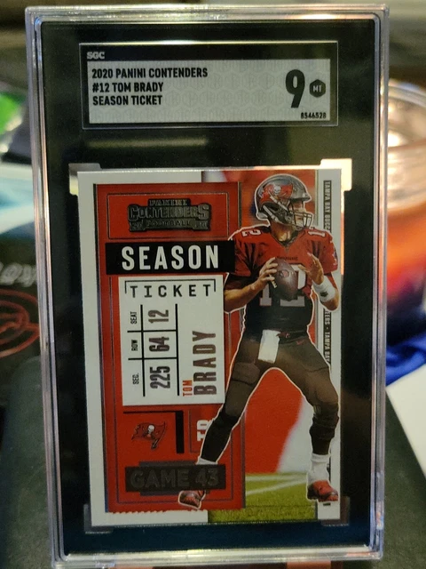 2020 Tom Brady Panini Contenders #12 Season Ticket SGC Graded Gem Mint 9