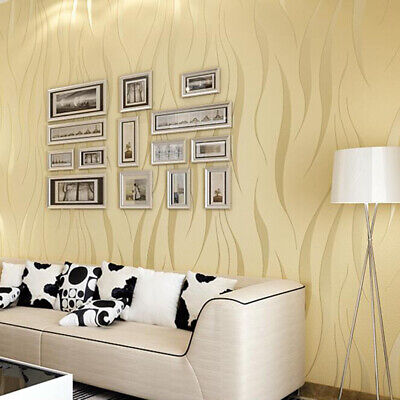 1M 3D Embossed Wallpaper Metallic Modern Roll Damask Background Wall Home Decor