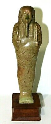 Ancient Antique Egyptian Shabti Faience Funerary Figure 10" Egypt 26th Dynasty