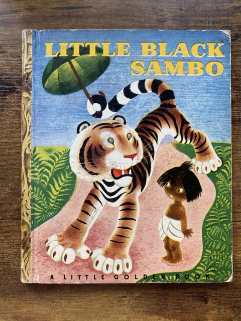 Vintage 1948 Little Black Sambo A Little Golden Book #57 "F” Edition