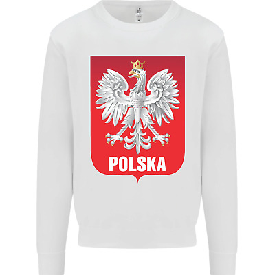 POLSKA POLONIA Orzel bandiera polacca di Calcio Bambini Felpa Maglione