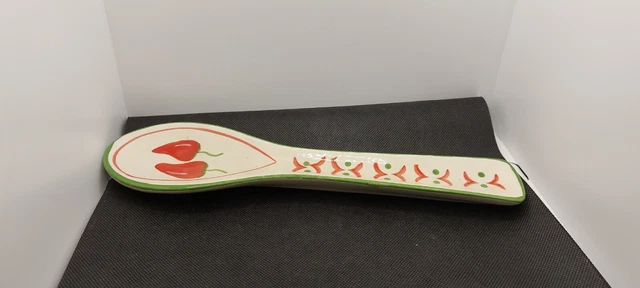Spoon Ceramic Made In France Hand Painted Art Decor Food Plate Ship Inter.