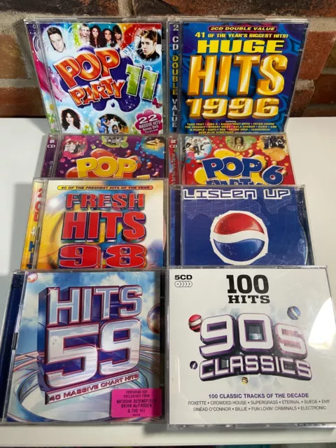 Bundle 16x POP Party Fresh Massive Hits Classics 90s 00s Y2K CD Albums FREE P&P