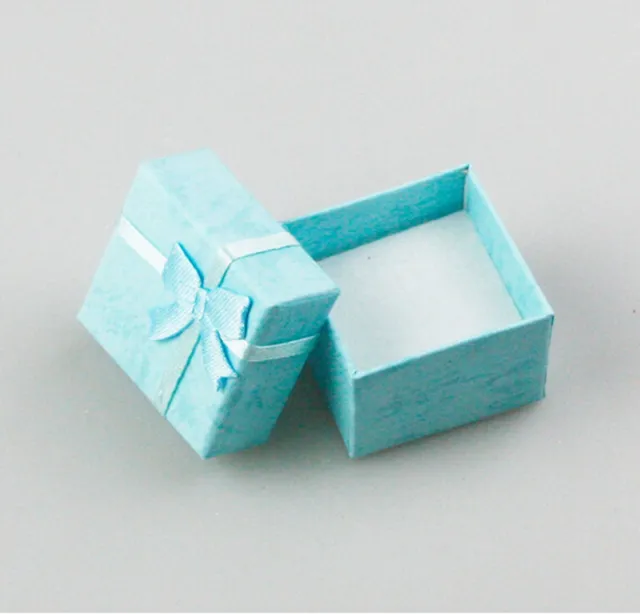 Hot 5X Square Jewellery Box LightBlue Jewelry Gift Boxes Case For Ring、Ne-sp 3