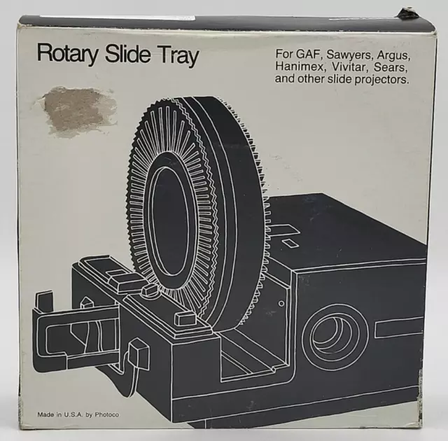 Photoco Rotary Slide Tray 8.5"x2" for 100 2"x2" Slides Black - Used