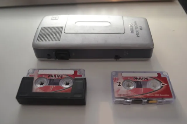 Philips LFH 488 Vintage Pocket Mini Cassette Voice Recorder Dictaphone AS IS