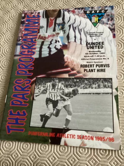 1995/96 Dunfermline v Dundee United  Challenge  Cup Semi Final