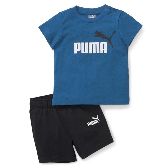 PUMA Minicats set da tè e pantaloncini 845839 blu 17 set combinato bambino nuovo