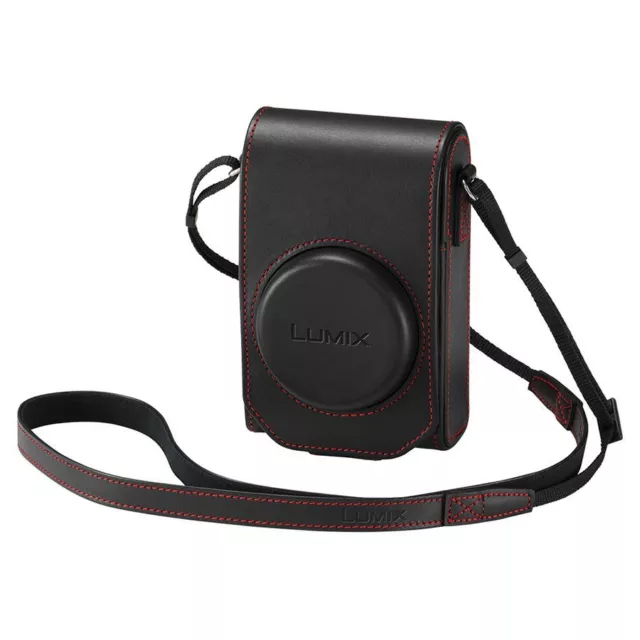 Panasonic Lumix DMW-PHS84XER Premium Leather Camera Case for TZ100 - Black/Red