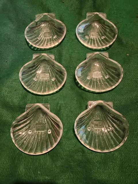 Vtg USA Glasbake Glass Oyster Plates