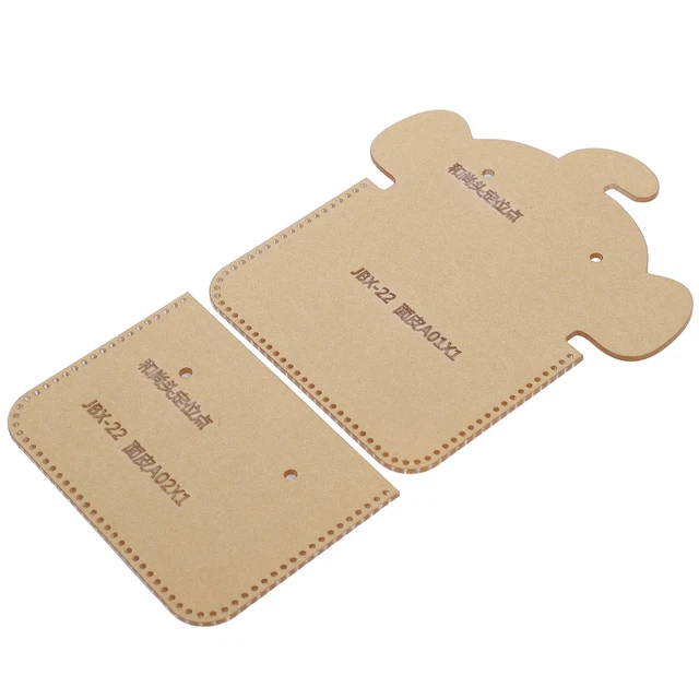 2Pcs Acrylic Template Coin Purse DIY Elephant Leather Pattern Wallet Mold DP3
