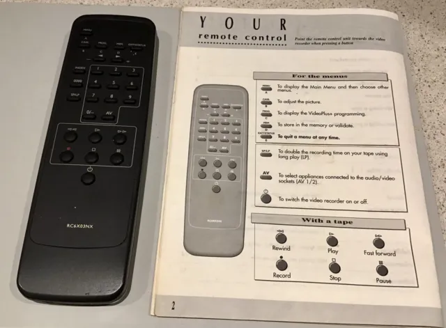 Remote Control for Ferguson VHS  video  Recorder FV200LV