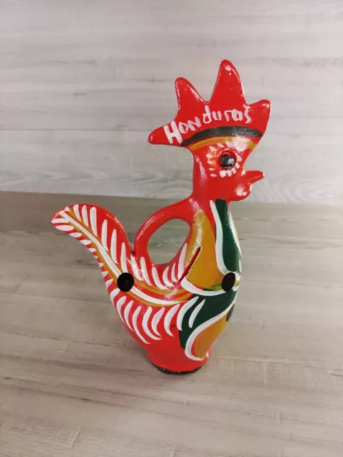 Hand Painted Chicken From Honduras. Pre-owned.