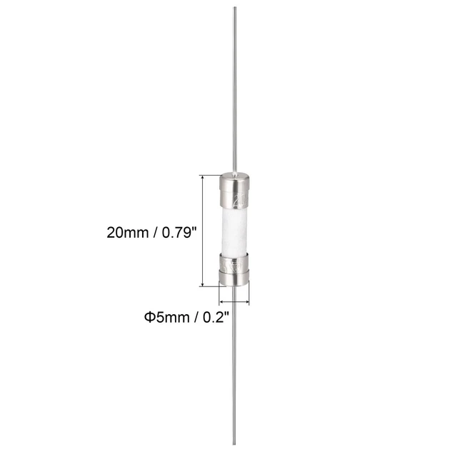 Fusibles Coup Rapide Fil Conducteur Fusibles Céramique 5mm x 20mm 250V F20A 5Pcs 2