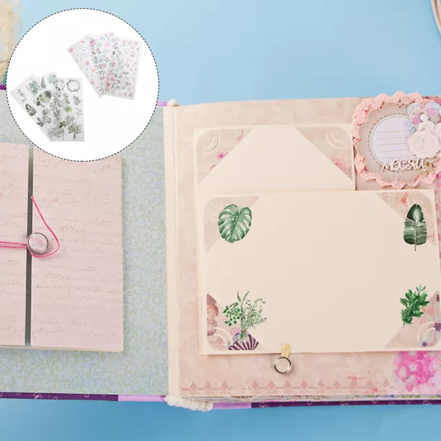 6 Sets Applique Fleur Autocollants Floraux En Papier Scrapbooking Album