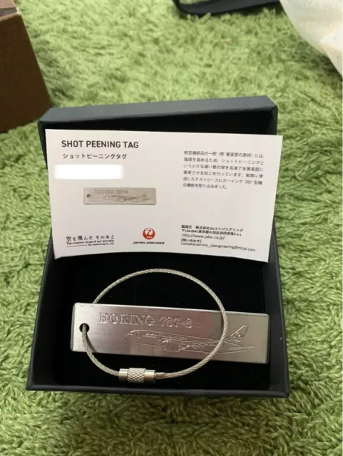 JAL Japan Airlines Boeing B787-8 Shot Peening Tag NEW