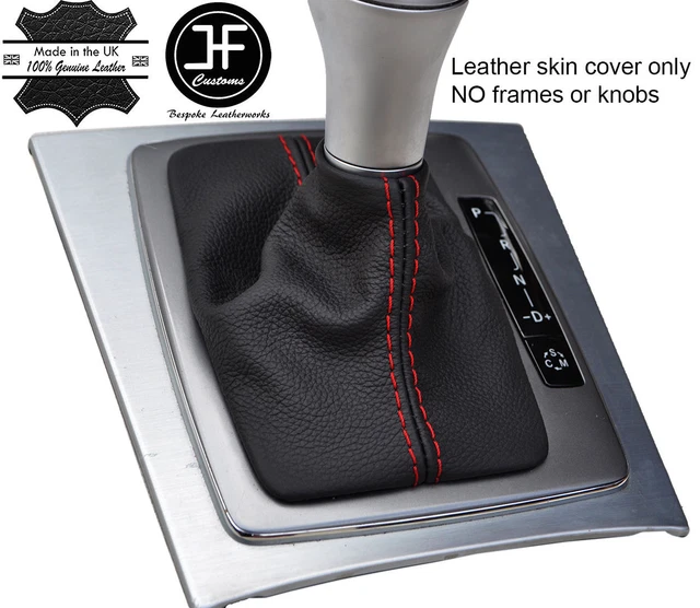 Housse Levier De Vitesse Cuir Véritable Noire Pour Mercedes SLK R171 Automatique (2004-2011) - JPstraps