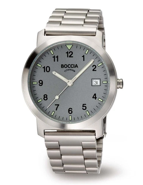 MONTRE POUR HOMME Boccia Titanium 3630-02 Grise Ø37Mm EUR 104,82