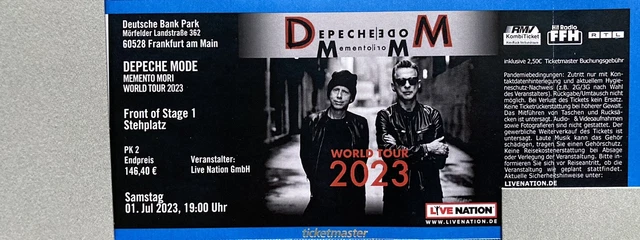 DEPECHE MODE Konzert Karte  FRANKFURT - FOS 1 / Front Of Stage Ticket 01.07.2023