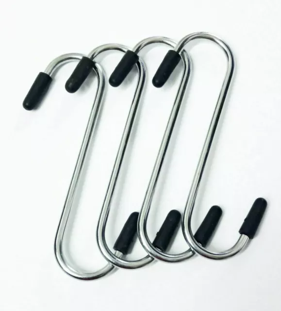 6xQuality Stainless Steel SHooks Kitchen Meat Pan Utensil Clothes Hanger Hanging