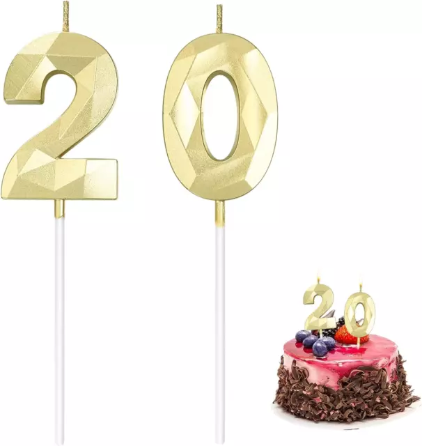 Kerzen Zum 20. Geburtstag, Geburtstagskerzen Zahlen, Geburtstag Zahl Kerzen, Geb