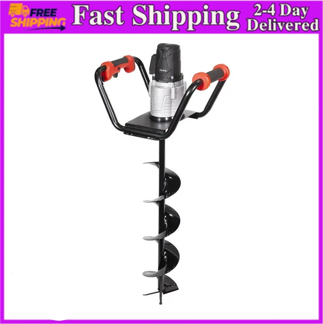 XtremepowerUS 1500W Electric Post Hole Digger with 6" Digging Bit Bundle Set