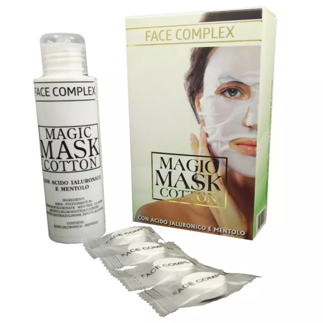 Máscara de la Cara Magia Cotton Face complex Con Ácido Hialurónico Y Mentol