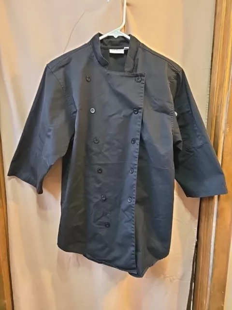 Chef Works Unisex xs Black Long Sleeve Bastille Chef Coat (BAST)