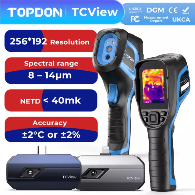 TOPDON TC001 LT Pro-Grade Thermal Imaging Camera for Smartphones (USB Type  C) UK £229.00 - PicClick UK