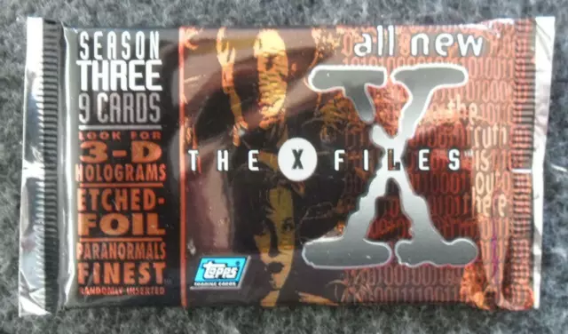 The X-Files (Akte X) Season Three Trading Cards Booster Pack - Topps